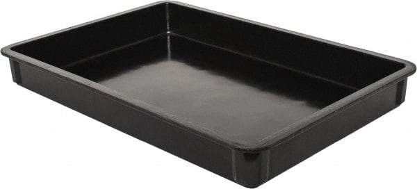 MFG Tray - 400 Lb Load Capacity Black Fiberglass Tote Container - Stacking, 25.8" Long x 17.8" Wide x 3" High - Caliber Tooling