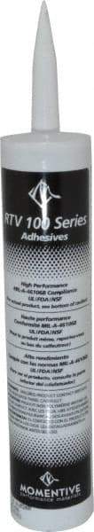 Momentive Performance Materials - 10.1 oz Tube Silver RTV Silicone Joint Sealant - 400°F Max Operating Temp, 20 min Tack Free Dry Time, 24 hr Full Cure Time, Series RTV100 - Caliber Tooling