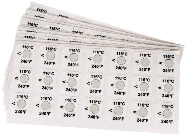 Tempil - 116°C Temp Indicating Label - 1 Rating - Caliber Tooling