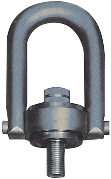 Jergens - 550 Lb Load Capacity Safety Engineered Center Pull Hoist Ring - 5 Ft/Lb Torque, 1/4 - 20 Thread, Alloy Steel - Caliber Tooling