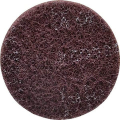 3M - 4" Medium Grade Aluminum Oxide Deburring Disc - 1/4" Center Hole, Arbor Connection, Maroon, 6,000 Max RPM - Caliber Tooling