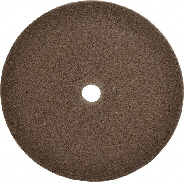 3M - 6" Diam, 1/4" Face Width, 5/8" Center Hole, Medium Grade, Aluminum Oxide Deburring Wheel - Unitized, Hard Density 7 Grade, 7,500 RPM - Caliber Tooling