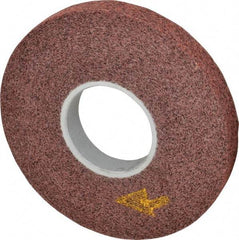 3M - 8" Diam, 1" Face Width, 3" Center Hole, Medium Grade, Aluminum Oxide Deburring Wheel - Convolute, Soft Density 4 Grade, 4,500 RPM - Caliber Tooling