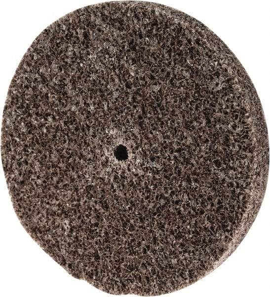 3M - 2" Diam, 1/4" Face Width, 1/8" Center Hole, Medium Grade, Aluminum Oxide Deburring Wheel - Unitized, Hard Density 7 Grade, 22,100 RPM - Caliber Tooling