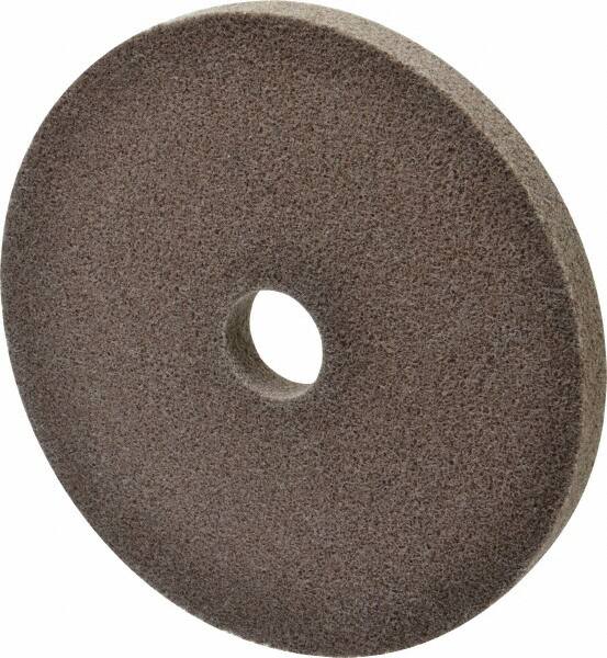 3M - 6" Diam, 1/2" Face Width, 1" Center Hole, Fine Grade, Aluminum Oxide Deburring Wheel - Unitized, Medium Density 5 Grade, 7,500 RPM - Caliber Tooling