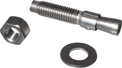 Red Head - 1/2" Diam, 1/2" Drill, 2-3/4" OAL, 2" Min Embedment Wedge Expansion Concrete Anchor - 304 Stainless Steel, Hex Nut Head, Hex Drive, 1-1/4" Thread Length - Caliber Tooling