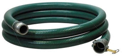 Alliance Hose & Rubber - -10 to 130°F, 3" Inside x 3.42" Outside Diam, PVC Liquid Suction & Discharge Hose - Green, 20' Long, 65 psi Working Pressure, 28 Vacuum Rating - Caliber Tooling