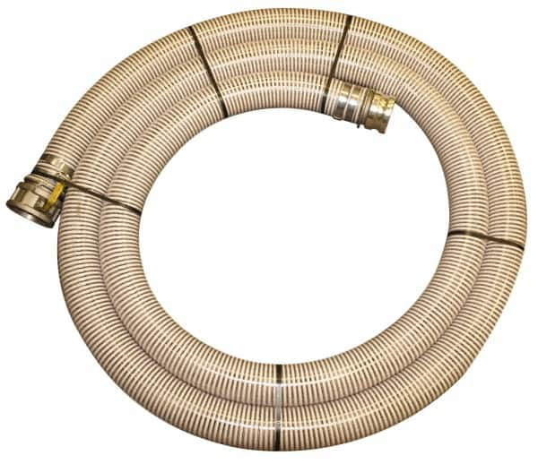 Alliance Hose & Rubber - -10 to 130°F, 2" Inside x 2.34" Outside Diam, PVC Liquid Suction & Discharge Hose - Clear, 20' Long, 28 Vacuum Rating, 70 psi Working Pressure - Caliber Tooling