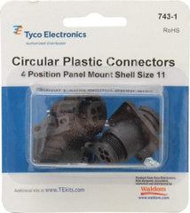 Tyco/Amp - Panel Mount Plug and Receptacle Kit - 11 to 4 AWG Compatible Wire Size - Caliber Tooling