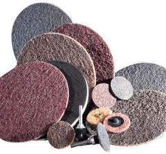 Standard Abrasives - 5" Coarse Grade Aluminum Oxide Deburring Disc - Hook & Loop Connection, Brown, 7,000 Max RPM - Caliber Tooling