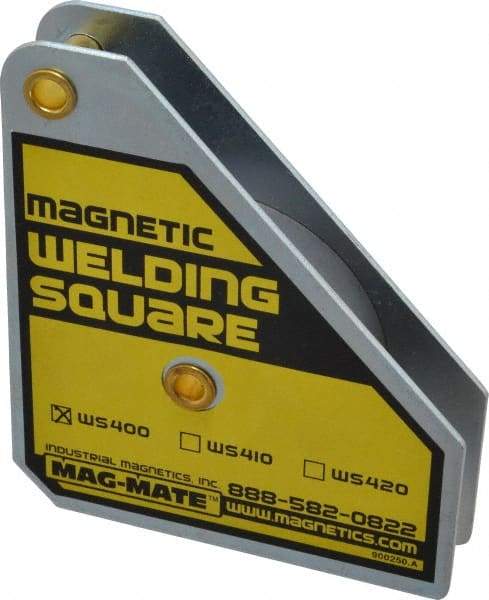 Mag-Mate - 3-3/4" Wide x 3/4" Deep x 4-3/8" High, Rare Earth Magnetic Welding & Fabrication Square - 75 Lb Average Pull Force - Caliber Tooling