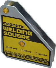 Mag-Mate - 3-3/4" Wide x 3/4" Deep x 4-3/8" High, Rare Earth Magnetic Welding & Fabrication Square - 75 Lb Average Pull Force - Caliber Tooling