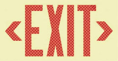 NMC - Exit, Plastic Exit Sign - 13" Wide x 7-1/2" High, Reflective - Caliber Tooling