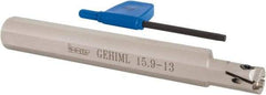 Iscar - GEHIM, Internal, Left Hand, 0.098" Max Depth of Cut, 0.031 to 0.075" Groove Width, Indexable Grooving Tool Holder - GEPI.. Insert Compatibility, 5/8" Shank Width, 5" OAL, Through Coolant - Caliber Tooling