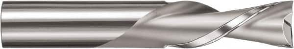 SGS - 1/2" Cutting Diam x 1-1/2" Length of Cut, 2 Flute, Downcut Spiral Router Bit - Uncoated, Right Hand Cut, Solid Carbide, 3-1/2" OAL x 1/2" Shank Diam, Square End - Caliber Tooling