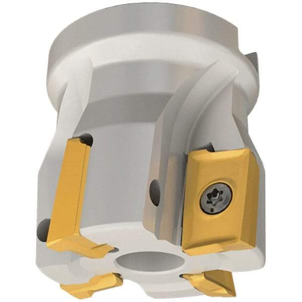 Iscar - 5 Inserts, 2-1/2" Cut Diam, 1" Arbor Diam, 0.787" Max Depth of Cut, Indexable Square-Shoulder Face Mill - 0/90° Lead Angle, 1.77" High, 3M AXKT 2006 Insert Compatibility, Series Mill2000 - Caliber Tooling