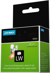 Dymo - 1" Wide x 1/2" Long, White Multi-Purpose Label - For DYMO LabelWriter Printers - Caliber Tooling