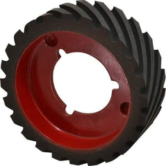 Made in USA - 6" Diam x 2" Wide Contact Wheel - Quick Change, Hard - Caliber Tooling