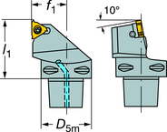 C3-266LFG-22040-16 CoroThread® 266 Coromant Capto® Toolholder - Caliber Tooling