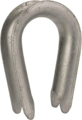 Made in USA - 1" Wire Rope Thimble Clip - Steel, Galvanized - Caliber Tooling