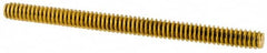 Value Collection - #4-40 1-1/2" OAL Fully Threaded Stud - Brass, Plain Finish - Caliber Tooling