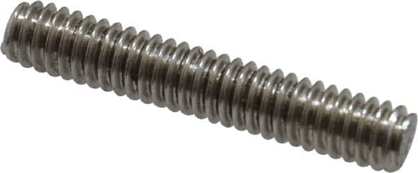 Value Collection - 1/4-20 1-1/2" OAL Fully Threaded Stud - Stainless Steel, Plain Finish - Caliber Tooling