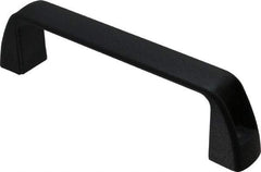 J.W. Winco - 7.05" Center to Center, Black Matte Finish Plastic Pull Handle - 1.65" Long, 1.97" High - Caliber Tooling