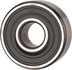 SKF - 15mm Bore Diam, 42mm OD, Double Seal Self Aligning Radial Ball Bearing - 17mm Wide, 2 Rows, Round Bore, 652 Lb Static Capacity, 2,680 Lb Dynamic Capacity - Caliber Tooling