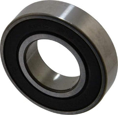 SKF - 1" Bore Diam, 2" OD, Double Seal Deep Groove Radial Ball Bearing - 1/2" Wide, 1 Row, Round Bore, 1,350 Lb Static Capacity, 2,270 Lb Dynamic Capacity - Caliber Tooling