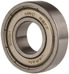 SKF - 1/2" Bore Diam, 1-1/8" OD, Double Shield Deep Groove Radial Ball Bearing - 5/16" Wide, 1 Row, Round Bore, 540 Lb Static Capacity, 1,140 Lb Dynamic Capacity - Caliber Tooling