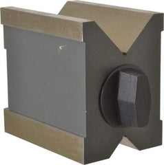 SPI - 0.19 to 70mm Capacity, 90° Angle, Hardened Steel V-Block - 3-15/16" Long x 2-3/4" Wide x 3-3/4" High, Sold as Individual - Caliber Tooling