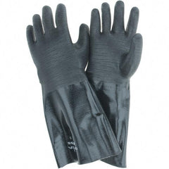 SHOWA - 18 mil Thick, Chemical Resistant Gloves - SZ10 RGH GRIP BLK 1/PR NEOGRAB ELBW LEN CHEM GLV - Caliber Tooling