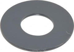 Made in USA - 1/2" Screw, Grade Gray PVC Standard Flat Washer - 0.562" ID x 1-1/4" OD, 0.062" Thick, Plain Finish - Caliber Tooling