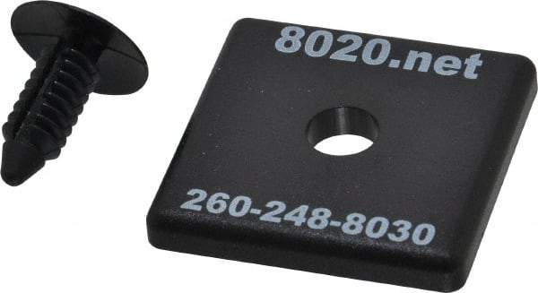 80/20 Inc. - 1-1/2" Wide, 1-1/2" High, Open Shelving T-Slotted Extrusion End Caps - Molded ABS, Use with Series 15 - 1515/1515-Lite Extrusions - Caliber Tooling