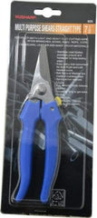 Value Collection - 3" LOC, 7-1/2" OAL Light Duty Shears - Ambidextrous, Plastic Straight Handle, For General Purpose Use - Caliber Tooling