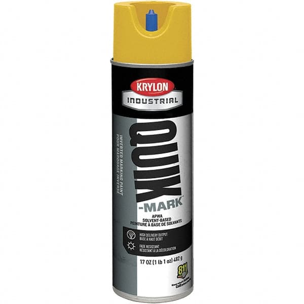 Krylon - 20 fl oz Yellow Marking Paint - 50 to 60 Sq Ft Coverage, Solvent-Based Formula - Caliber Tooling