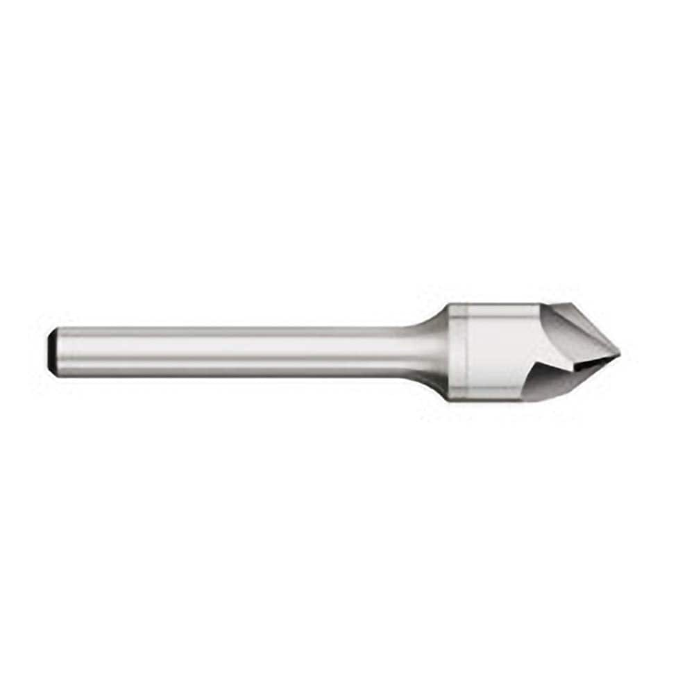 Titan USA - Countersinks; Head Diameter (Inch): 3/8 ; Head Diameter (Decimal Inch): 0.3750 ; Number of Flutes: 3 ; Included Angle: 60 ; Countersink Material: Solid Carbide ; Countersink Finish/Coating: Uncoated - Exact Industrial Supply