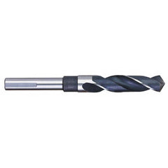 Titan USA - 53/64" 118° 1/2" Shank Uncoated High Speed Steel Silver & Deming Reduced Shank Drill Bit - Exact Industrial Supply