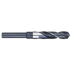 Titan USA - 43/64" 118° 1/2" Shank Uncoated High Speed Steel Silver & Deming Reduced Shank Drill Bit - Exact Industrial Supply