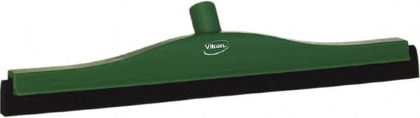 Vikan - 20" Foam Rubber Blade Bench Squeegee - Double Edge, Green, Plastic Holder - Caliber Tooling