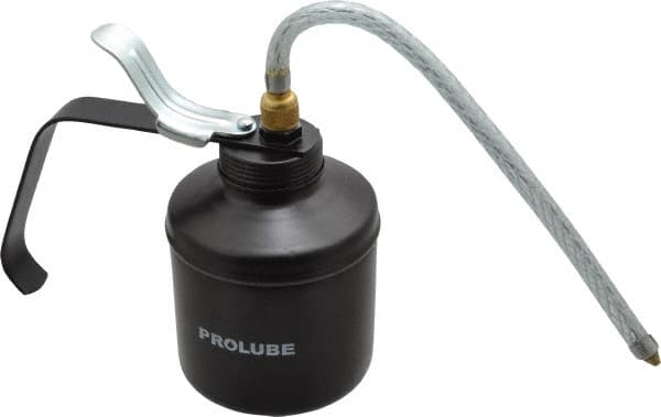 PRO-LUBE - 500 mL Capcity, 9" Long Flexible Spout, Lever-Type Oiler - Steel Pump, Steel Body, Powder Coated - Caliber Tooling