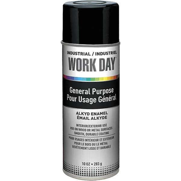 Krylon - Black, Gloss, Enamel Spray Paint - 9 to 13 Sq Ft per Can, 10 oz Container, Use on Ceramics, Glass, Metal, Plaster, Wood - Caliber Tooling