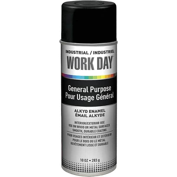 Krylon - Black, Flat, Enamel Spray Paint - 9 to 13 Sq Ft per Can, 10 oz Container, Use on Ceramics, Glass, Metal, Plaster, Wood - Caliber Tooling