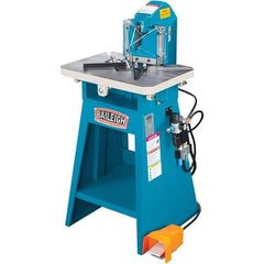 Baileigh - 5 x 5" Notching Dimension, Metal Notcher - 11" Stroke, 3mm Max Mild Steel Capacity, 23-1/2" Table Width x 18" Table Depth - Caliber Tooling