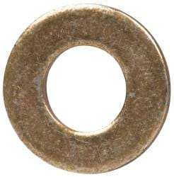 Made in USA - #5 Screw, Grade 1008/1010 Steel Standard Flat Washer - 0.141" ID x 0.281" OD, 0.03" Thick, Cadmium-Plated Finish, Meets Military Specifications - Caliber Tooling