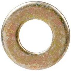 Made in USA - #10 Screw, Grade 1008/1010 Steel Standard Flat Washer - 0.219" ID x 0.438" OD, 0.042" Thick, Cadmium-Plated Finish, Meets Military Specifications - Caliber Tooling