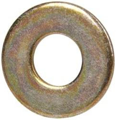 Made in USA - 1/4" Screw, Grade 1008/1010 Steel Standard Flat Washer - 0.281" ID x 5/8" OD, 0.06" Thick, Cadmium-Plated Finish, Meets Military Specifications - Caliber Tooling