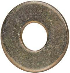 Made in USA - 1/4" Screw, Grade 1008/1010 Steel Standard Flat Washer - 0.281" ID x 0.734" OD, 0.06" Thick, Cadmium-Plated Finish, Meets Military Specifications - Caliber Tooling