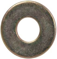 Made in USA - 1/4" Screw, Grade 1008/1010 Steel Standard Flat Washer - 0.312" ID x 0.734" OD, 0.06" Thick, Cadmium-Plated Finish, Meets Military Specifications - Caliber Tooling