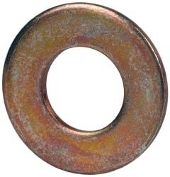 Made in USA - 3/8" Screw, Grade 1008/1010 Steel Standard Flat Washer - 0.406" ID x 0.812" OD, 0.06" Thick, Cadmium-Plated Finish, Meets Military Specifications - Caliber Tooling